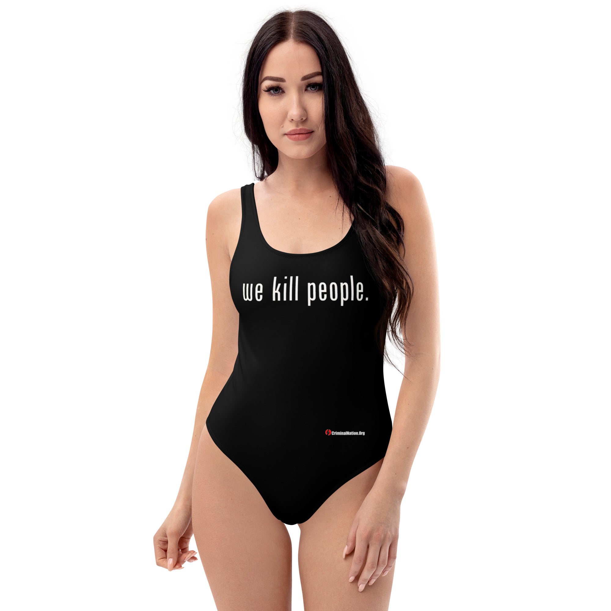 Classic We Kill People One-Piece Swimsuit