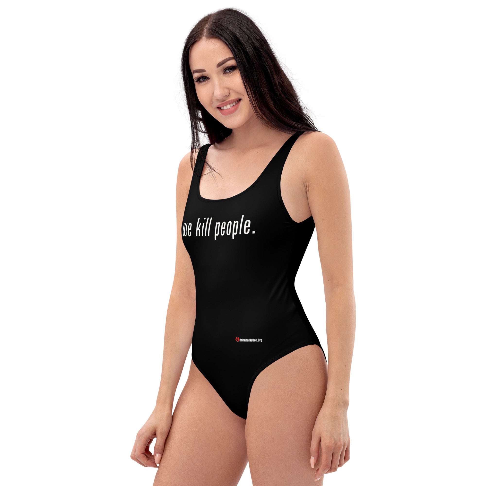 Classic We Kill People One-Piece Swimsuit