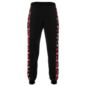 CNO Red on Black Joggers