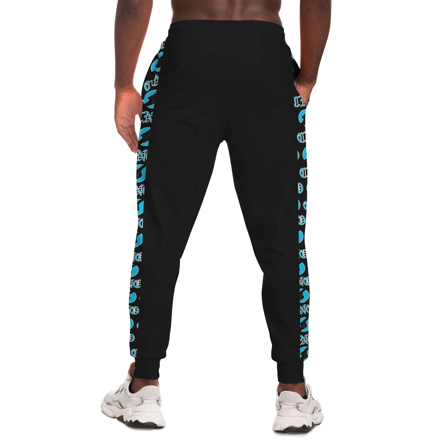 CNO Carolina Blue on Black Joggers