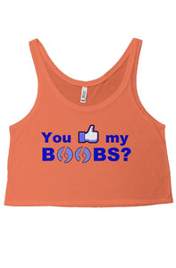 You Like My Boobs? flowy boxy tank top (Coral)