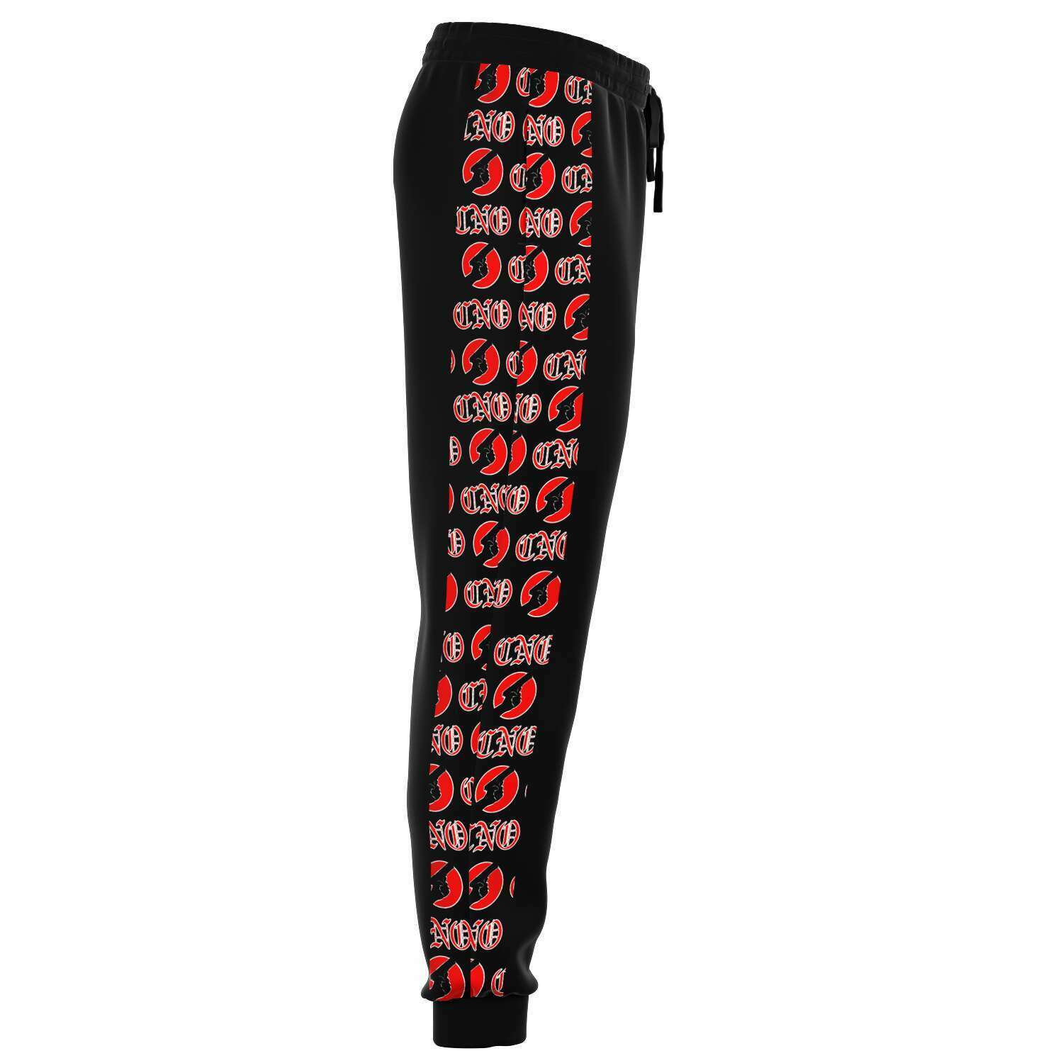 CNO Red on Black Joggers