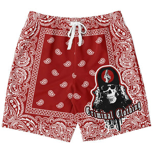 CNO Bandana Print Shorts (Blood Red)