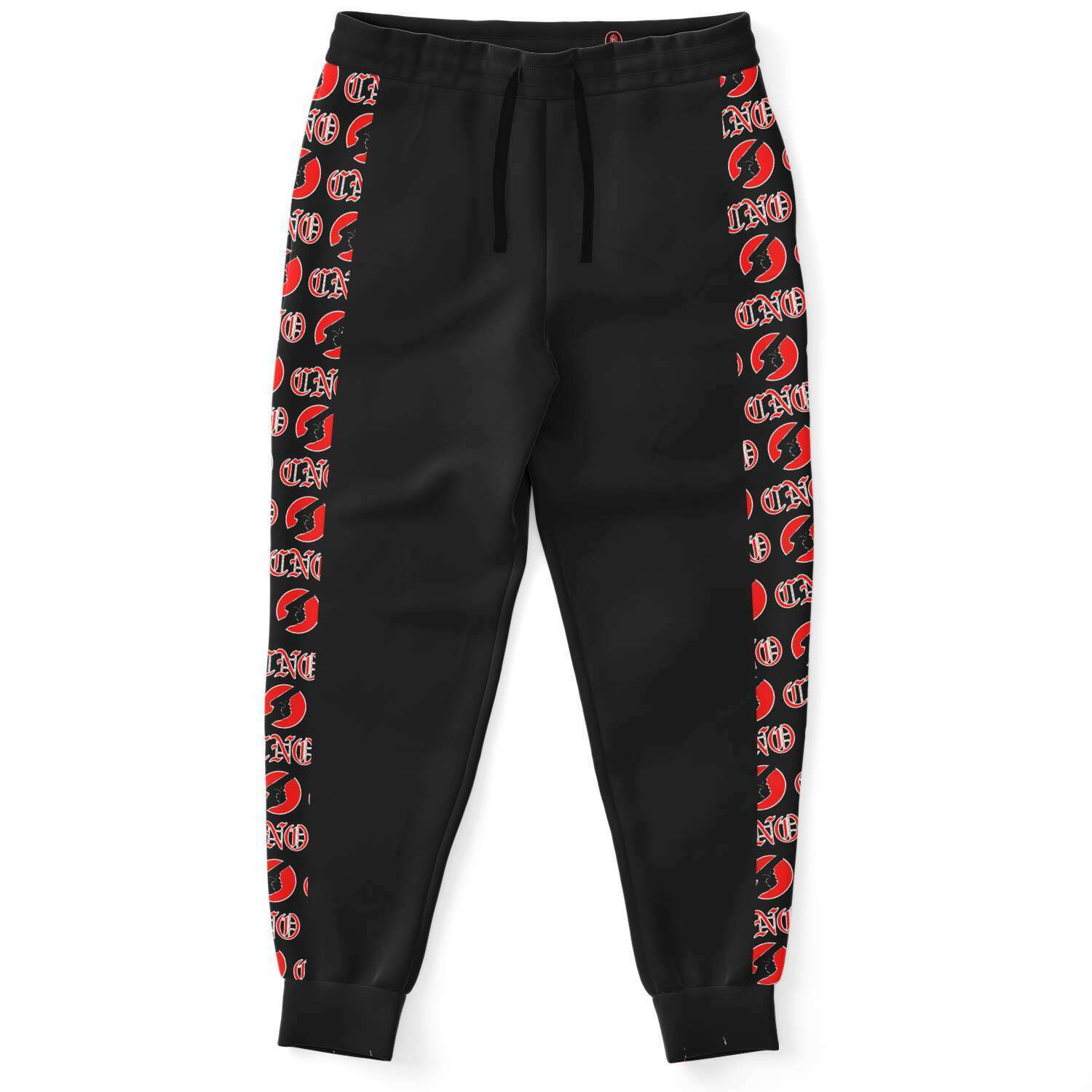 CNO Red on Black Joggers