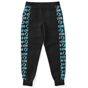 CNO Carolina Blue on Black Joggers