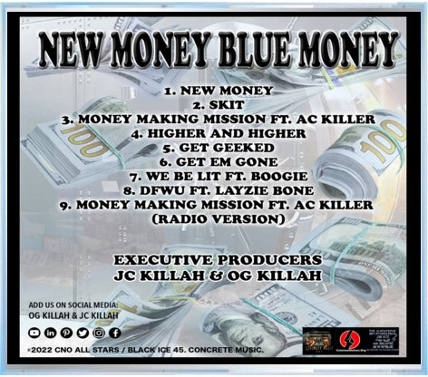 Vol 9. JC Killah & OG Killah New Money Blue Money Physical cd