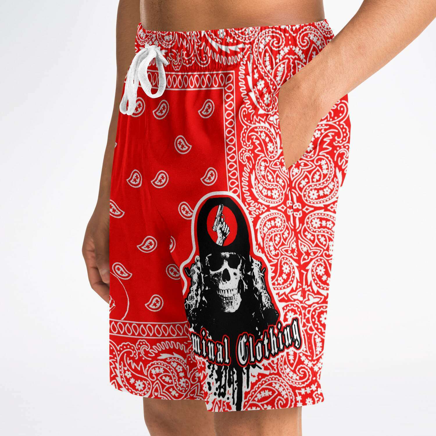 CNO Bandana Print Shorts 2 (Red)