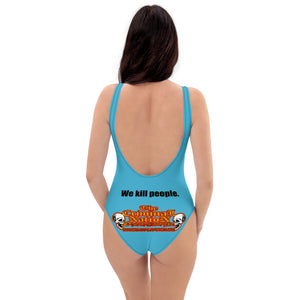 Loaded Womans One-Piece Bathing Suit (Aqua)