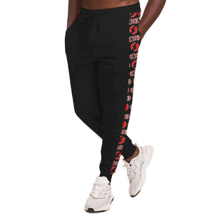 CNO Red on Black Joggers