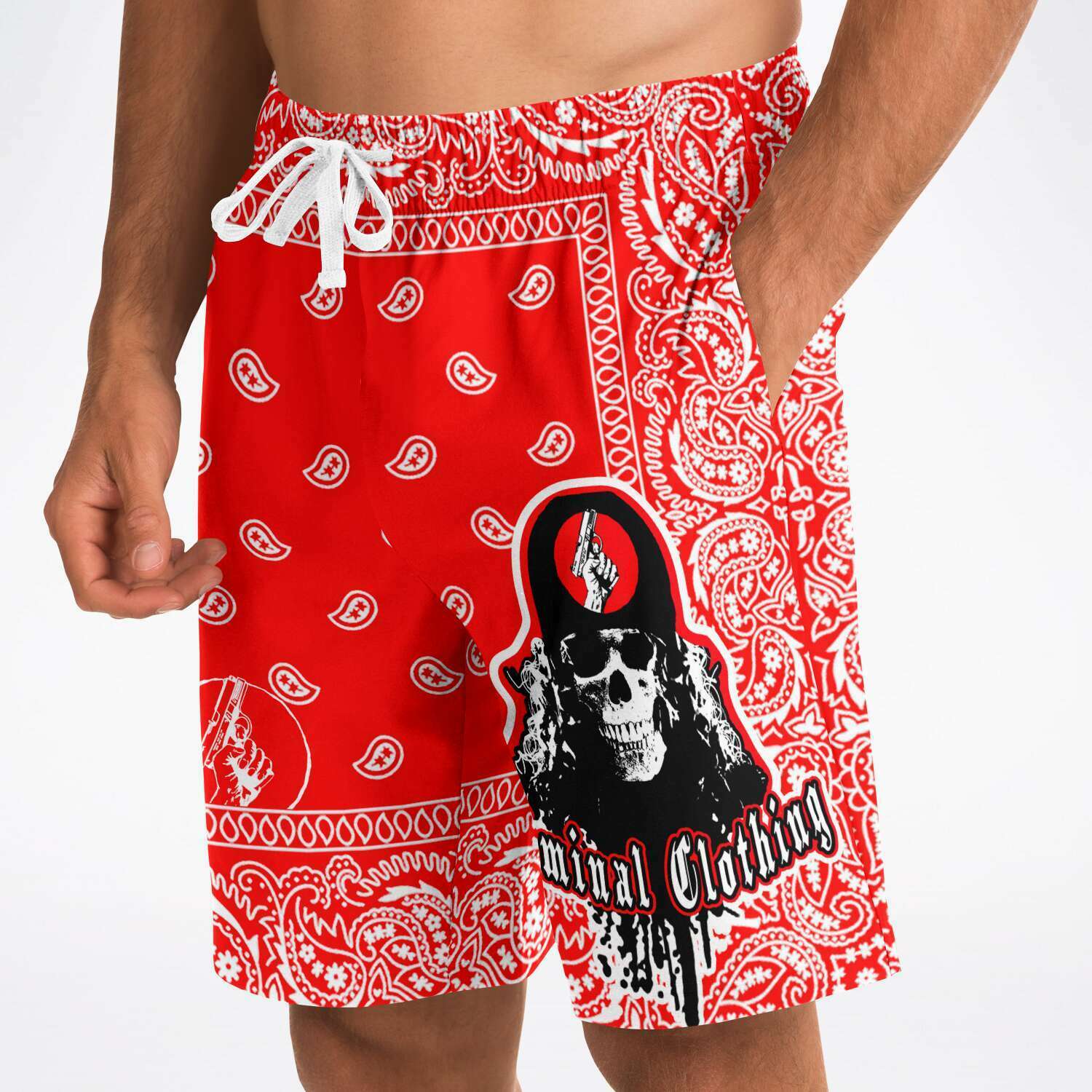 CNO Bandana Print Shorts 2 (Red)