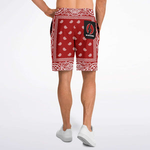 CNO Bandana Print Shorts (Blood Red)