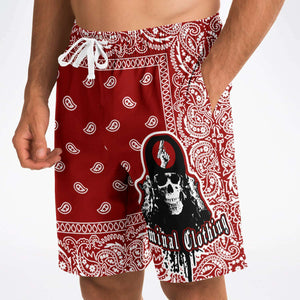 CNO Bandana Print Shorts (Blood Red)