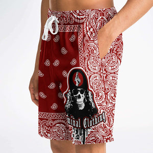 CNO Bandana Print Shorts (Blood Red)