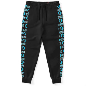 CNO Carolina Blue on Black Joggers